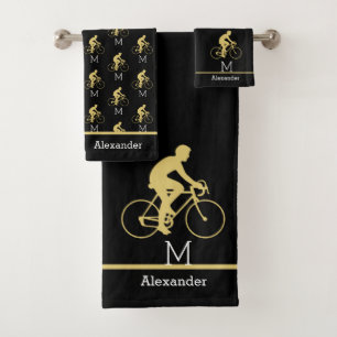 Nom du monogramme Bicyclette Gold Noir