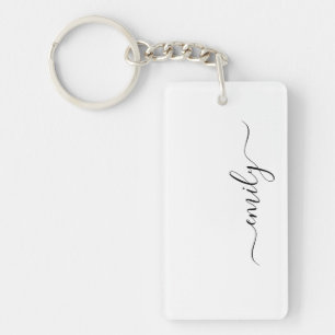 Nom du monogramme blanc noir moderne