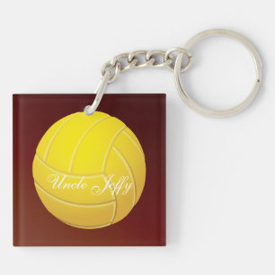 Nom du monogramme de volleyball jaune