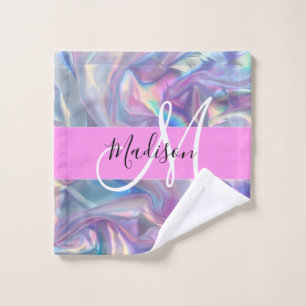 Nom du monogramme d'iridescendance rose-fille