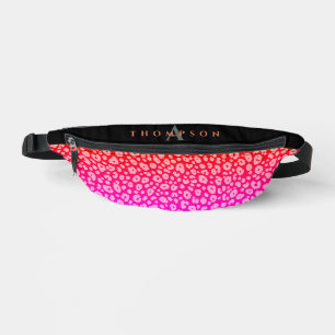 Nom du monogramme du dégradé rose Jaguar tendance