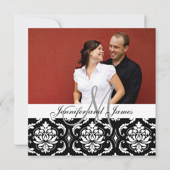 Nom du monogramme Faire-part de mariage Nom de la  (Devant)