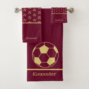 Nom du monogramme Football Football Gold Bain Bour