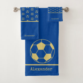 Nom du monogramme Football Football Gold Blue