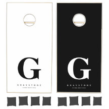 Nom du monogramme noir et blanc