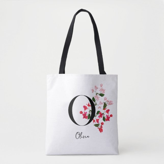 Nom du monogramme personnalisé Sac fourre-tout - L (Devant)