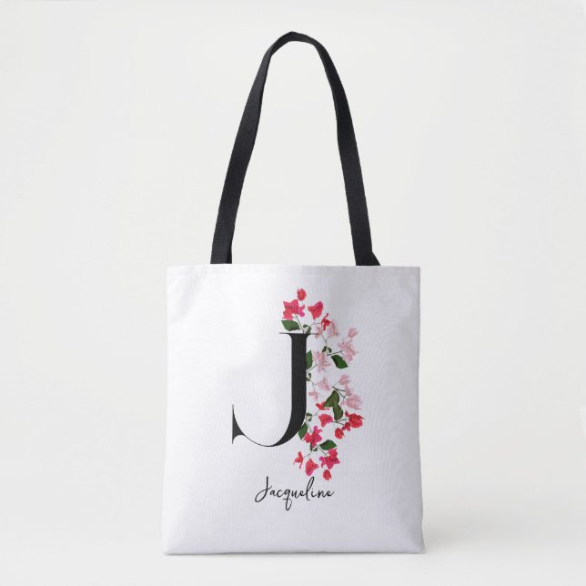Nom du monogramme personnalisé Sac fourre-tout - L (Devant)