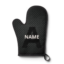 Nom du monogramme personnalisé Texture noire et bl
