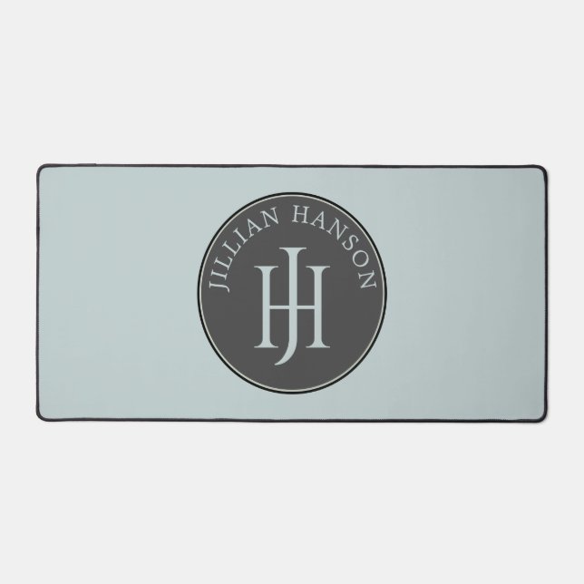 Nom du monogramme personnel Logo Smoky Blue (Recto)