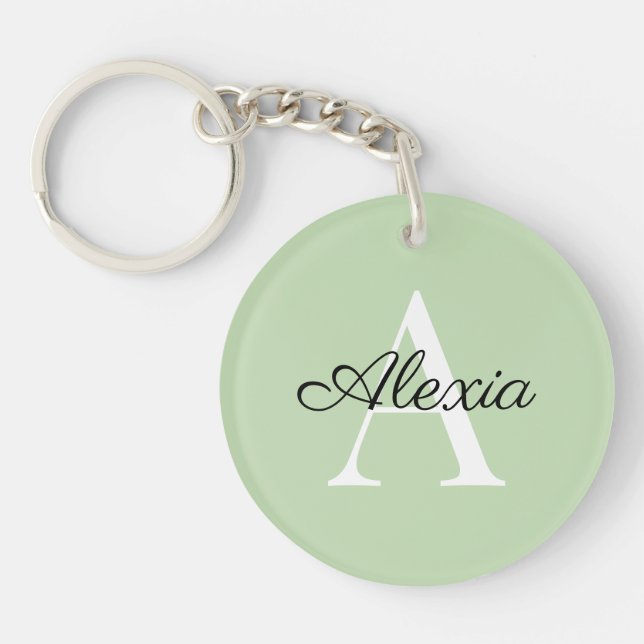 Nom du monogramme Porte - clé acrylique de la serv (Devant)