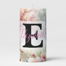 Nom du monogramme sur l'aquarelle Fleurs en pastel