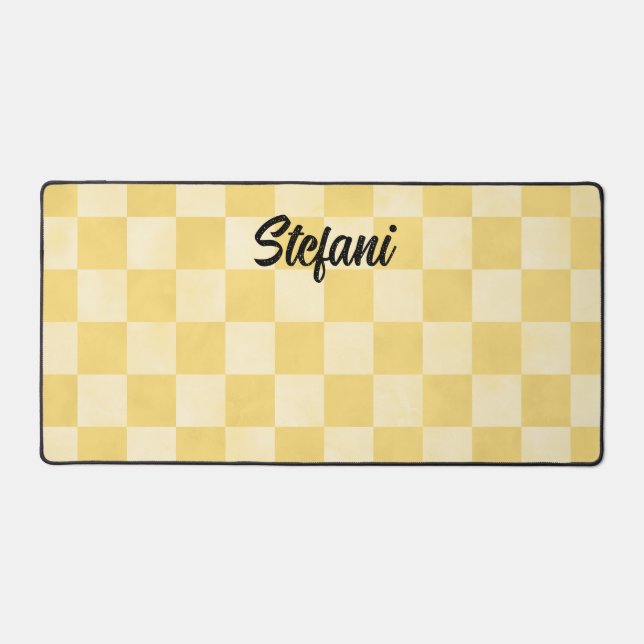 Nom du Motif des Chèques au citron jaune mignon (Recto)