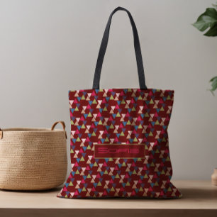 Nom du motif triangle Abstrait sac fourre-tout rou