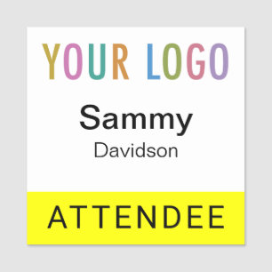 Nom du participant Jaune Badge du logo de l'événem
