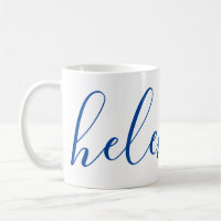 Nom du script Cadeau personnalisé Mug bleu personn