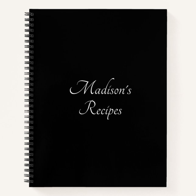 Nom du script personnalisé Livre de recettes noir  (Devant)