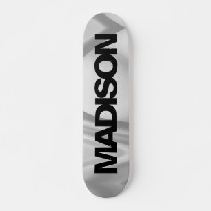 Nom du skateboard personnalisé Cool noir gris