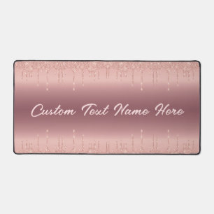 Nom du texte personnalisé Rose Parties scintillant