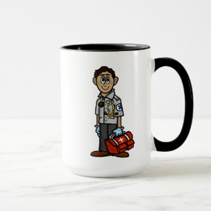 Nom du travailleur EMS masculin Mug Olive peau ou 