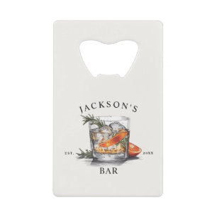 Nom élégant de cocktail au whisky & année du bar à