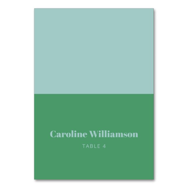 Nom en gras Bleu bleu vert personnalisé Carte (Par défaut)