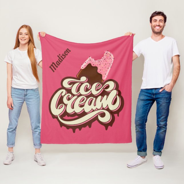 Nom et couleur personnalisés Couvertures de crème  (En situation)