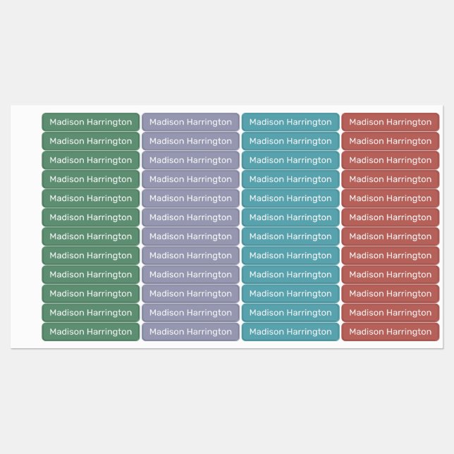 Nom et couleur personnalisés étiquettes (Feuille)