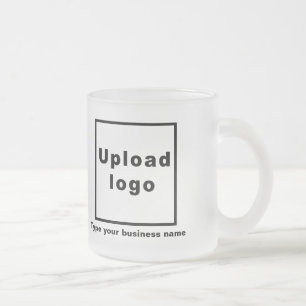 Nom et logo de l'entreprise sur la Mug en verre