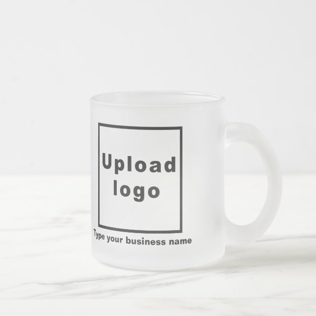 Nom et logo de l'entreprise sur la Mug en verre (Droit)
