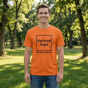 Nom et logo de l'entreprise T-Shirt Homme Orange