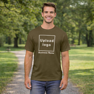 Nom et logo de l'entreprise T-Shirt Marron pour