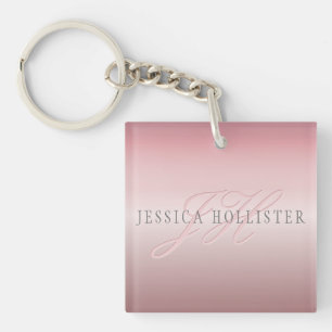 Nom et monogramme   Blush en FAUX or rose doux