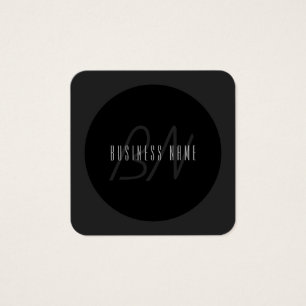 Nom et monogramme élégants modernes   Gris foncé e