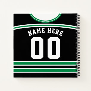 Nom et numéro Carnet jersey de hockey sur glace