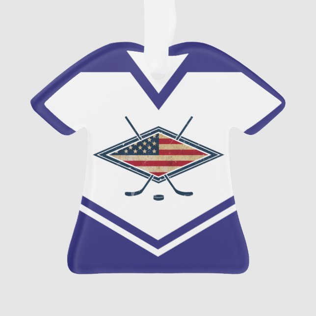 Nom et numéro Jersey USA Logo Ornement (devant)