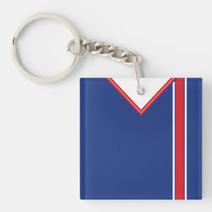 Nom et numéro Soccer Jersey Clavier Bleu Rouge Bla