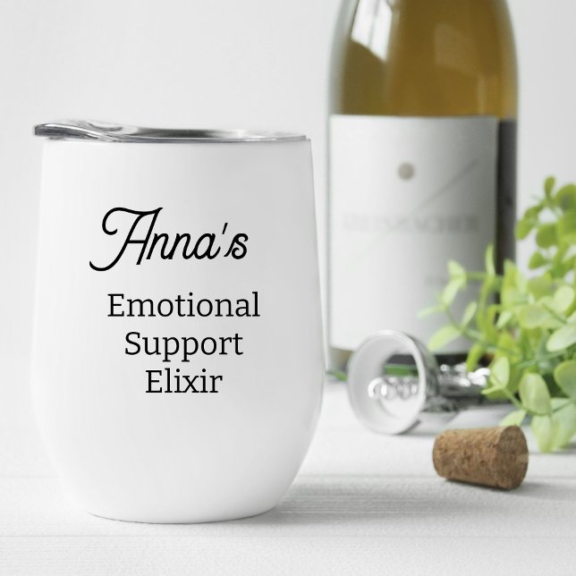 Nom et photo du cave à vin thermique (Emotional Support Wine Tumbler)