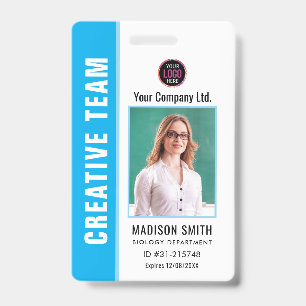 Nom et Photo Personnalisés Badge de Carte d'Ide