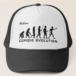 Nom et texte personnalisés casquettes "Zombie Evol