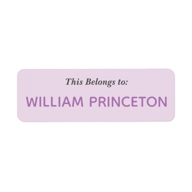 Nom Étiquettes violets (Devant)