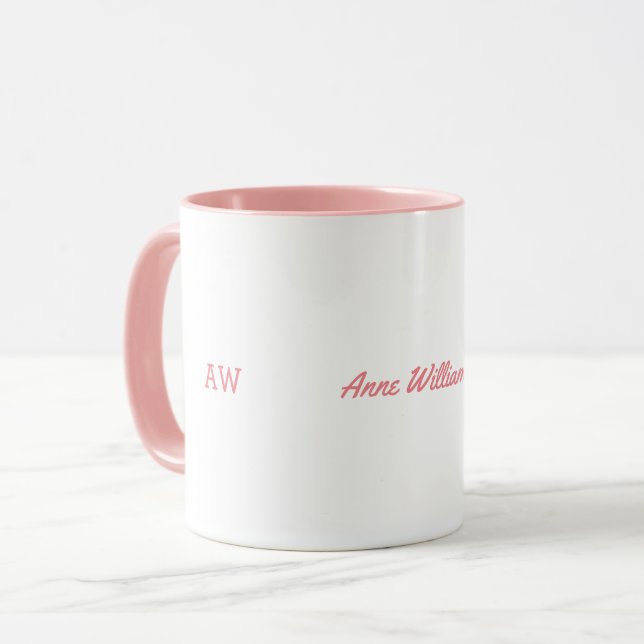 Nom féminin Mug / jolie idée rose pour les femmes (Devant gauche)