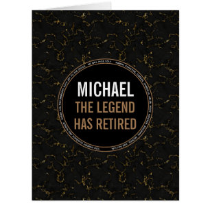 Nom homme en marbre noir de retraite