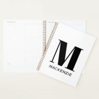 Nom initial du monogramme Planificateur personnali