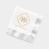 Nom initial élégant marocain quatrefeuille 3