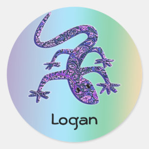 Nom Lizard Gecko Stickers Salamander modifiable