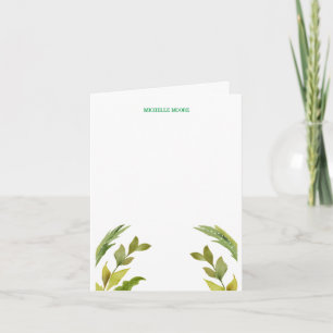 Nom minimaliste moderne clair Vert floral