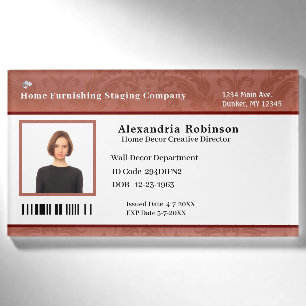 Nom moderne Balise Badge Personnel personnalisé