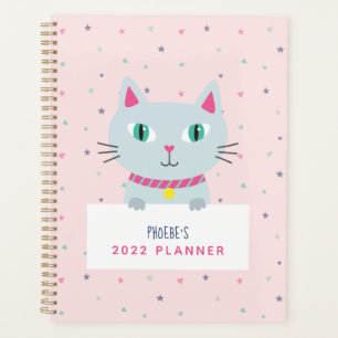 Nom moderne de chat mignon rose personnalisé