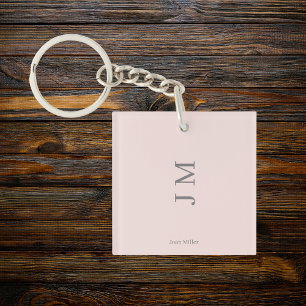 Nom moderne & Initiales rose