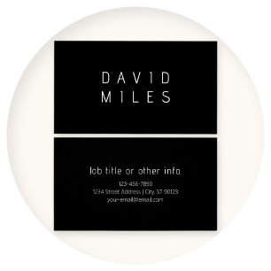 Nom modifiable minimaliste moderne   Noir & Blanc